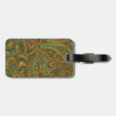 Farbenfroh Verziert Retro Paisley Gepäckanhänger (Rückseite horizontal)