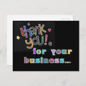 Farbenfroh Vielen Dank Postcard Postkarte (Vorne/Hinten)