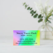 Farbenfroh Visitenkarte (Stehend Vorderseite)