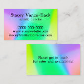 Farbenfroh Visitenkarte (Vorne/Hinten)