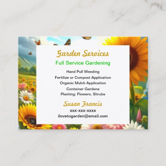 Farbenfroh Visitenkarte (Vorderseite)