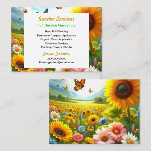 Farbenfroh Visitenkarte (Vorne/Hinten)