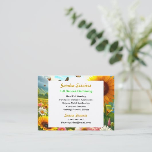 Farbenfroh Visitenkarte (Stehend Vorderseite)