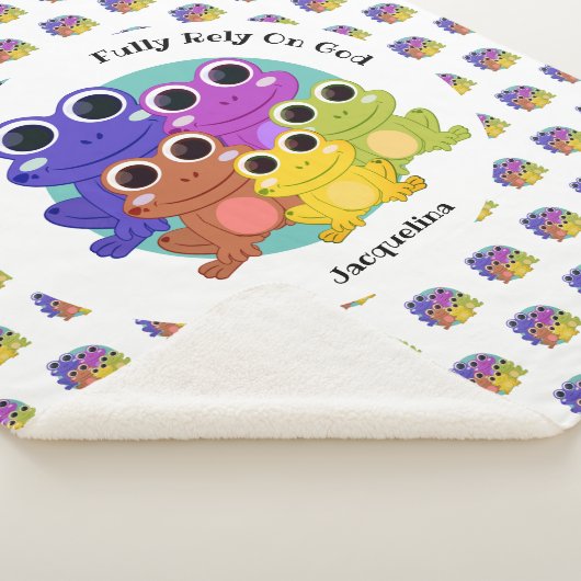 Farbenfroh voll und ganz auf Gott Personalisierten Sherpadecke (3/4)
