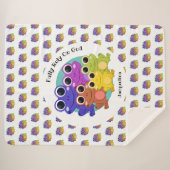 Farbenfroh voll und ganz auf Gott Personalisierten Sherpadecke (Vorderseite (Horizontal))