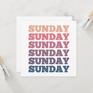 Farbenfroh wiederholt Sonntag Sonntag Sonntag Einladung