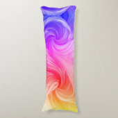 Farbenfroh wirbeliges Kissen (Vorderseite Vertikal)