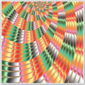 Farbenfroh wirbelndes Fraktal Art Design Aufkleber (Vorderseite)