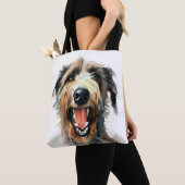 farbenfroh Wolfhound | Niedlicher Hund Tasche (Von Nahem)