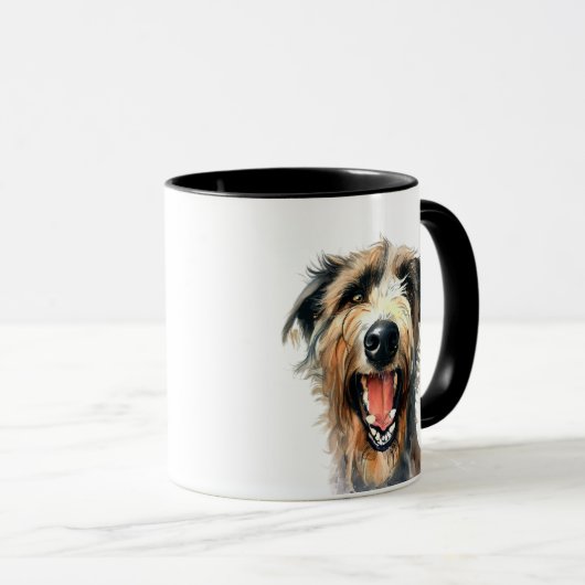 farbenfroh Wolfhound | Niedlicher Hund Tasse (VorderseiteRechts)