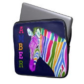 Farbenfroh Zebra Laptop Sleeve (Vorderseite Links)