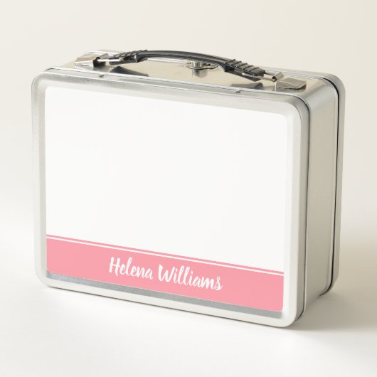 Farbenfroh zurück in die Schule Metall Brotdose (Rückseite)