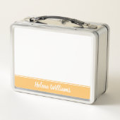 Farbenfroh zurück in die Schule Metall Brotdose (Rückseite)