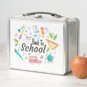 Farbenfroh zurück in die Schule Metall Brotdose (Beispiel)