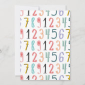 Farbenfroh zurück zum Party der Schule Moderner Te Einladung (Rückseite)