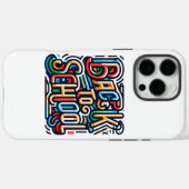 Farbenfroh zurück zum Schuldesign Case-Mate iPhone Hülle (Rückseite (Horizontal))