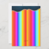 Farbenfroh zurück zur Party Einladung der Schule (Rückseite)