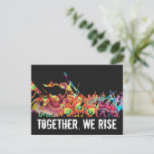 Farbenfroh zusammengestalten wir Postkarte (Stehend Vorderseite)