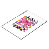 Farbenfrohe 100 Tage Schulrosa Stift Notizblock (Linke Seite)