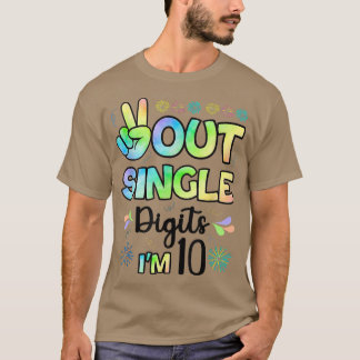 Farbenfrohe 10. Geburtstagsmädchen 10 Jahre alt Ge T-Shirt