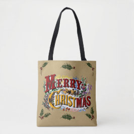 Farbenfrohe 1876 Frohe Weihnachten Tasche