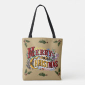 Farbenfrohe 1876 Frohe Weihnachten Tasche (Rückseite)