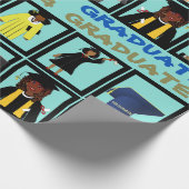 Farbenfrohe 2024 Graduate Square Geschenkpapier (Ecke)