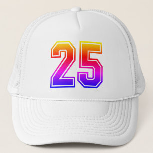 Farbenfrohe 25. Geburtstagsparty Trucker Hat Truckerkappe