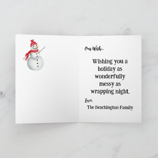 * Farbenfrohe 2 Whimsical Christmas Girl Gift AP97 Dankeskarte (Innenseite)