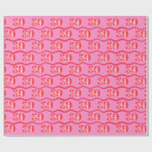 Farbenfrohe 30. Geburtstagsgeschenkwrap Geschenkpapier (Flach)