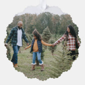 Farbenfrohe 3 Foto Frohe Weihnachten Ornament Karte (Rückseite)