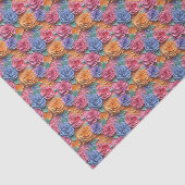 Farbenfrohe 3-Grad-Blumenmuster Seidenpapier (Ausschnitt)