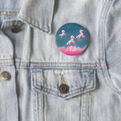 Farbenfrohe 3 rosa Einhörner Individuelle Name Per Button (Beispiel)