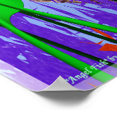 Farbenfrohe 3D Angelfish Poster (Ecke)