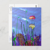 Farbenfrohe 3D Angelfish Postkarte (Vorne/Hinten)