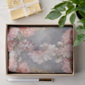 Farbenfrohe 3D-Blumen & Löwe vor Kohlehintergrund Seidenpapier (Geschenk)