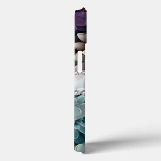 Farbenfrohe 3D-Chrysanthemen, Sonderrahmen für Dia Case-Mate iPhone Hülle (Rückseite / Rechts)