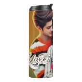 Farbenfrohe 3D Digital Art Thermal Tumbler - Perfe Thermosbecher (Nach links gedreht)