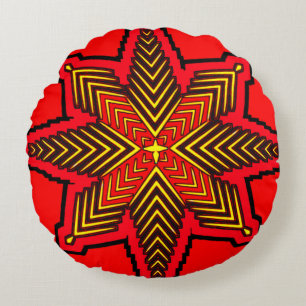 Farbenfrohe 3D-Digitaldesign-Rundwurfkissen Rundes Kissen