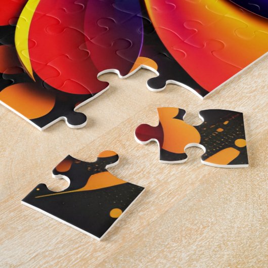 Farbenfrohe 3D Geometrie Abstrakt Puzzle (Seite)