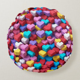 Farbenfrohe 3D-Herz Muster Kissen Kissen