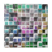 Farbenfrohe 3D-Kuben 1 Fliese (Vorderseite)