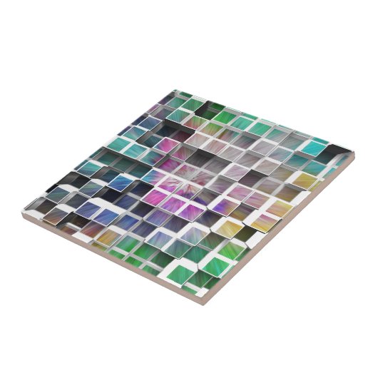Farbenfrohe 3D-Kuben 1 Fliese (Seite)