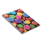 Farbenfrohe 3D Lollipops Muster Notizblock (Rechte Seite)
