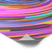 Farbenfrohe 3D-Spiraldrehung abstrakter Hintergrun Poster (Ecke)