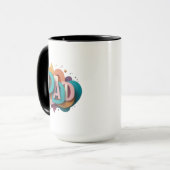 Farbenfrohe 3D "VATER" Grafikdesign | Coffee Tasse (Vorderseite Links)