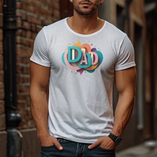 Farbenfrohe 3D "VATER" Grafikdesign | Herren T-Shirt