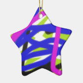 farbenfrohe 4834 abstrakte Kunst Keramik Ornament (Links)