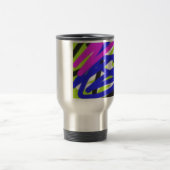 farbenfrohe 4834 abstrakte Kunst Reisebecher (Mittel)