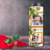 Farbenfrohe 4 Foto Collage Crafty Christmas Tree Thermosbecher